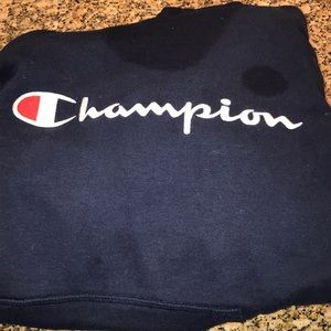 Navy blue champion sweatshirt